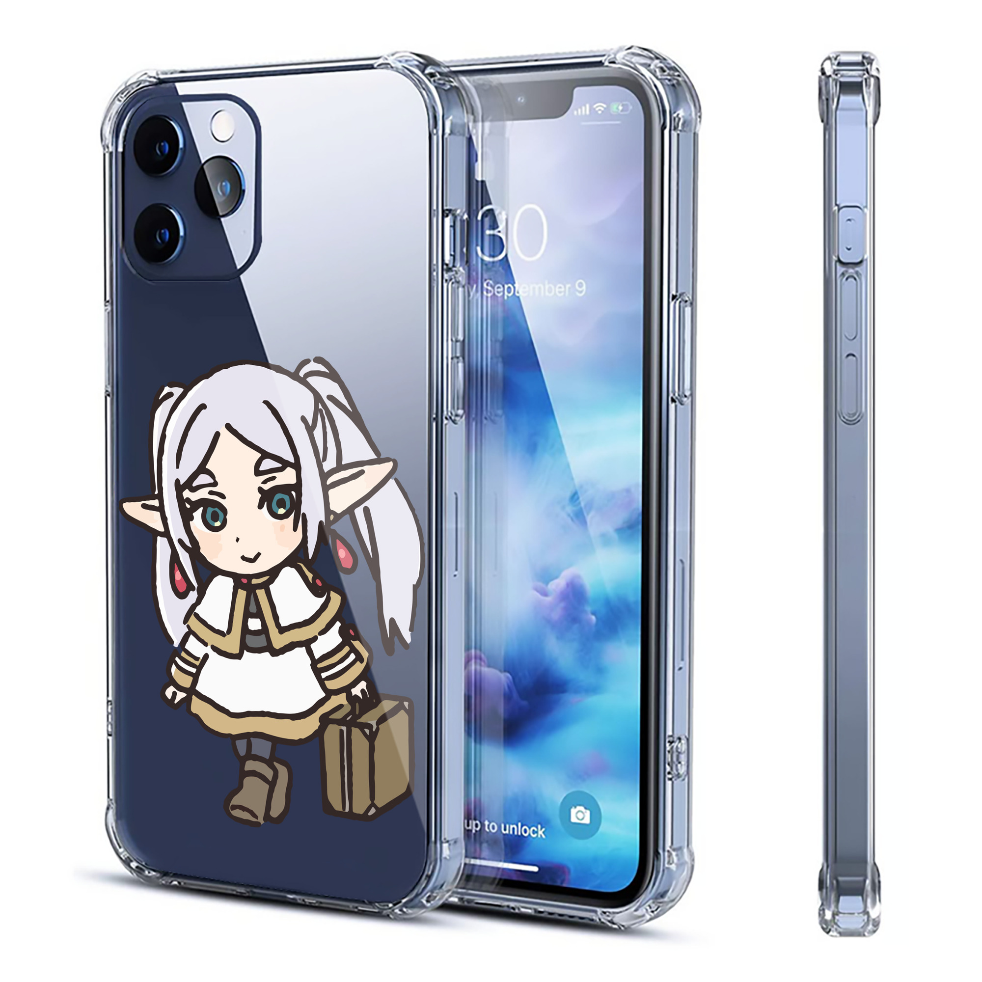 （画像用） 葬送のフリーレン Frieren 【iPhone 12シリーズ対応】透明スマホケース（クリアソフトケース）